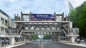 ស្ពានថ្មើរជើងស្ដុបសន្ធរមុខ នឹងដាក់ឲ្យដំណើរការឆាប់ៗនេះ បន្ទាប់ពីស្ពានថ្មើរជើងផ្សារដើមគរ(រូបភាព សាលារាជធានី)