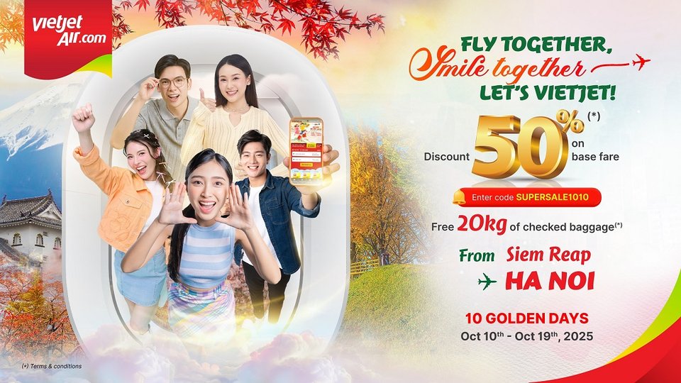 អត្ថប្រយោជន៍ដ៏ពិសេសសម្រាប់អ្នកធ្វើដំណើរដែលធ្វើដំណើរពីសៀមរាប-ហាណូយ និងគោលដៅជាច្រើនទៀត