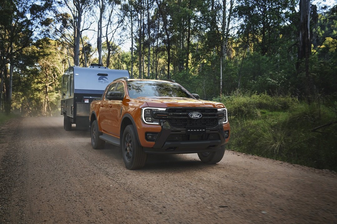 MY26-5 Ford Ranger Wildtrak Ignite Orange towing