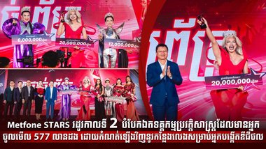Metfone STARS រដូវកាលទី 2 បំបែកឯតទគ្គកម្មប្រវត្តិសាស្ត្រដែលមានអ្នកចូលមើល 577 លានដង ដោយកំណត់ឡើងវិញនូវកន្លែងលេងសម្រាប់អ្នកបង្កើតឌីជីថល