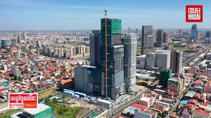 អគារ ជីបម៉ុង ថៅវើ កម្ពស់៤៥ជាន់ តម្លៃវិនិយោគ ២៣០លានដុល្លារ ឈានដល់ការបញ្ចប់ការសាងសង់គារជាន់កំពូល