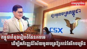 កម្ពុជាកំពុងរៀបចំផែនការមេ