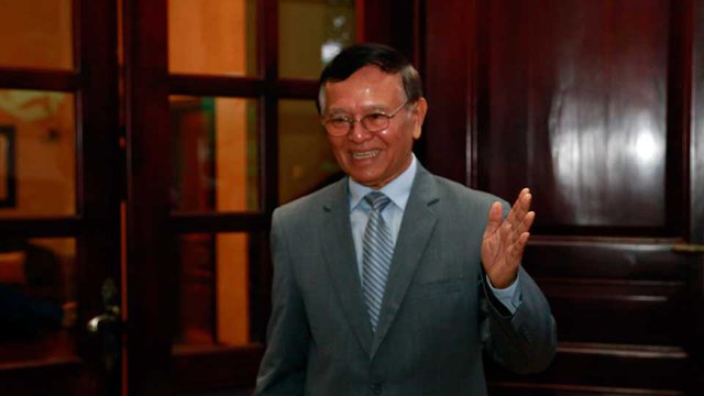 លោក កឹម សុខា ប្រធាននៃ​អតីត​គណបក្ស​សង្គ្រោះជាតិ។ រូបភាព​ឯកសារ ដោយ ហេង ភារម្យ