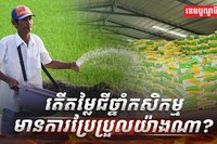 តម្លៃជីថ្នាំកសិកម្មហក់ឡើង៣០%