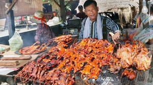 កណ្ដុរ​ស្រែ​ត្រូវ​បាន​ពលរដ្ឋ​អ្នក​ស្រែ​ចម្ការ​នាំ​គ្នា​ចាប់​ធ្វើ​អាហារ និង​នាំ​ចេញ​ទៅ​លក់​ឲ្យ​ប្រជាជន​វៀតណាម។ រូបភាព៖ ហេង ភារម្យ