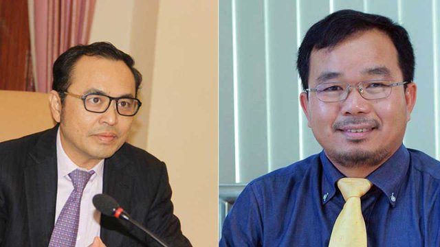 ឯកឧត្តម វង្សី វិស្សុត រដ្ឋលេខាធិការ​ក្រសួង​សេដ្ឋកិច្ច​និង​ហិរញ្ញវត្ថុ (រូប​ឆ្វេង) និង​លោក​ ច័ន្ទ សុផល អ្នក​សេដ្ឋកិច្ច​ឯករាជ្យ។